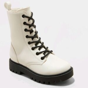Art Class Cream Combat Boots